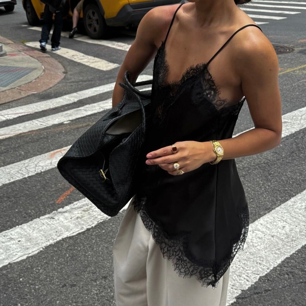 The Lace Satin Top