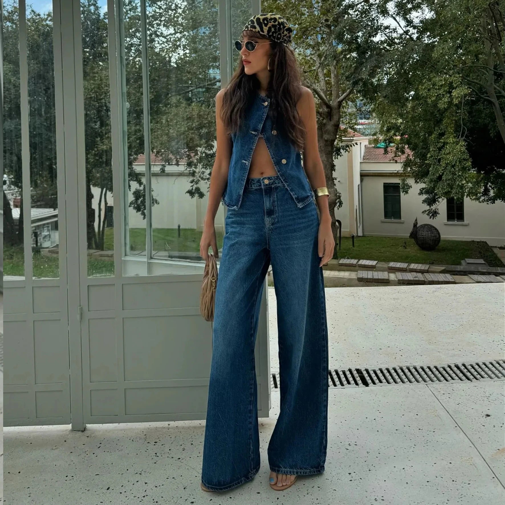Jade Denim Top