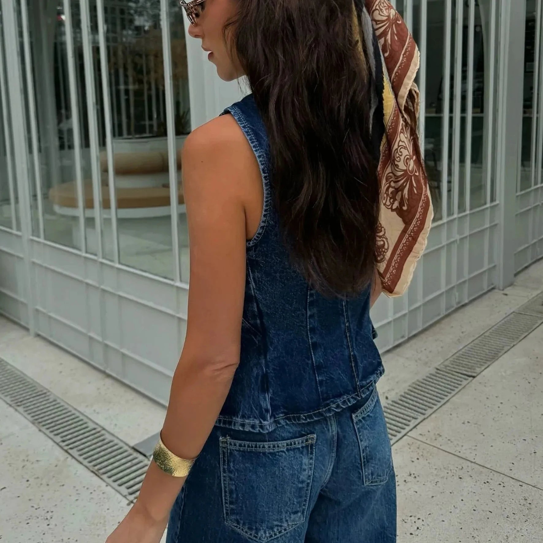 Jade Denim Top